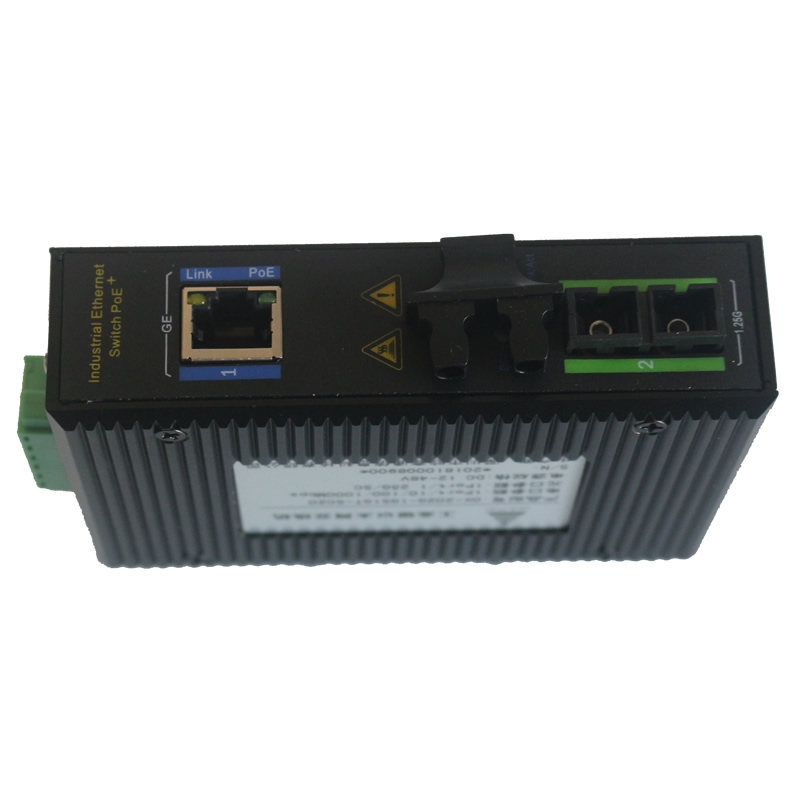 1-Optical 1-Electric Gigabit Industrial Ethernet Switch OX-202G-1GS1GT-SC20