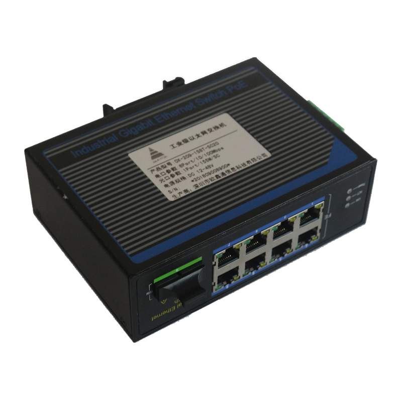 1 Optical 8 Electric 100Mbps Industrial Ethernet Switch OX-209-1S8T-SC20