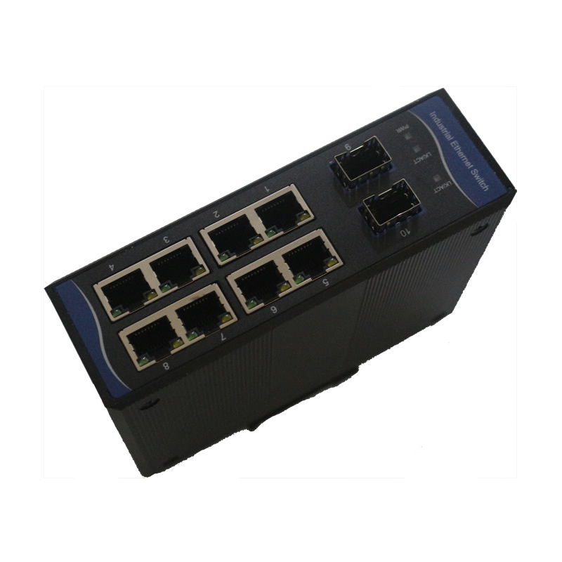 2 Optical 8 Electric Gigabit Industrial Unmanaged Ethernet Switch OX-210G-2GP8GT