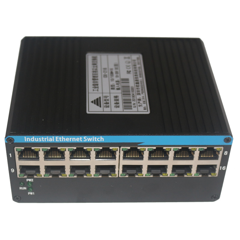 Industrial grade 100Mbps 16 port unmanaged Ethernet switch OX-216