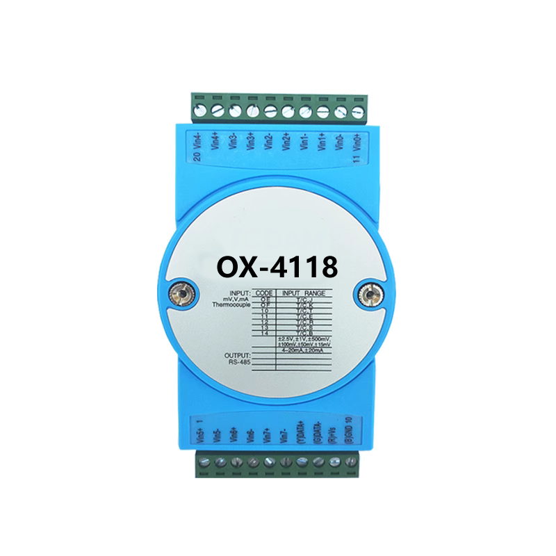 Ouxintong Industrial 16 bit A/D 8-channel Thermocouple Input Module OX-4118