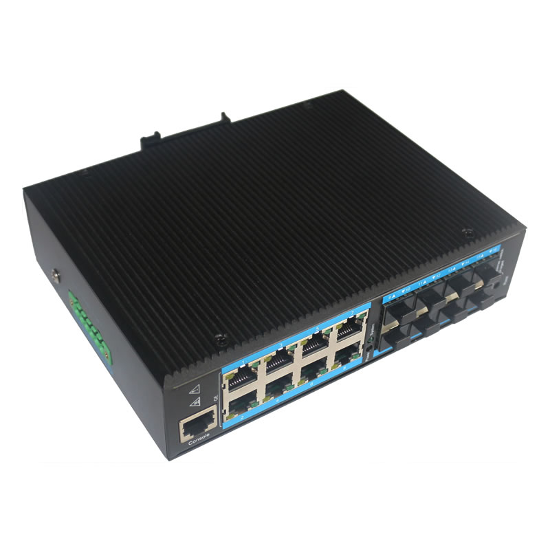 Industrial grade Gigabit 8-Optical 8-Grid Tube Switch OX-516G-8GP8GT
