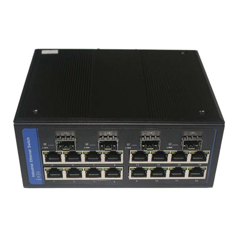 4 Optical 16 Electric Gigabit Industrial Ethernet Managed Switch OX-520G-4GP16GT