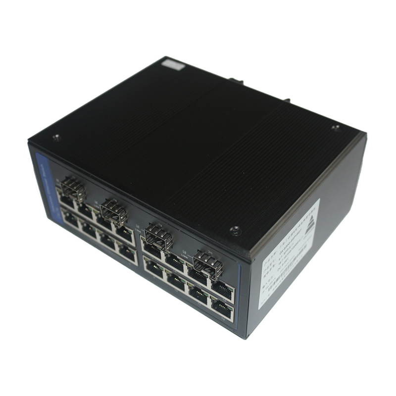 4 Optical 16 Electric Gigabit Industrial Ethernet Managed Switch OX-520G-4GP16GT
