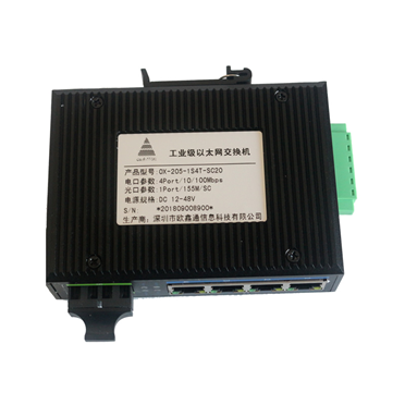 1光4電百兆工業(yè)級以太網(wǎng)交換機(jī) OX-205-1S4T-SC20